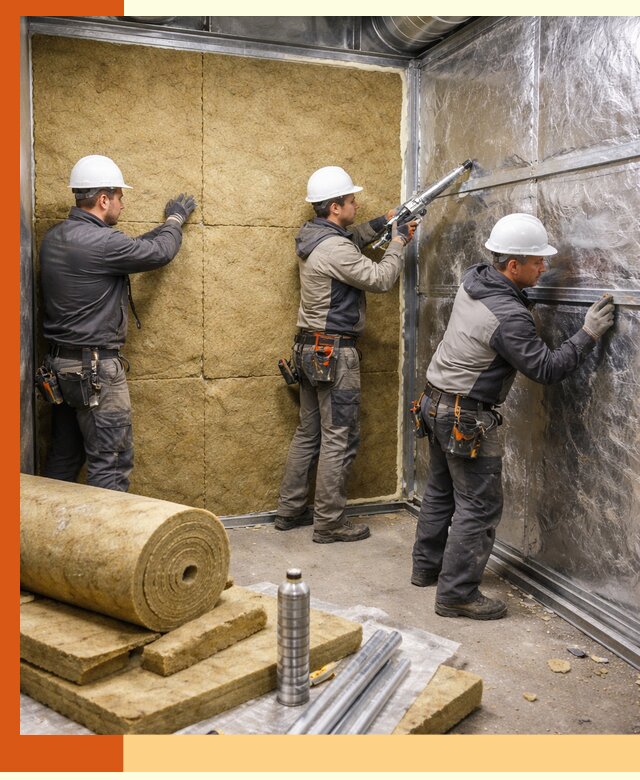 Утепление венткамеры в Петергофе — качественная теплоизоляция и шумопоглощение