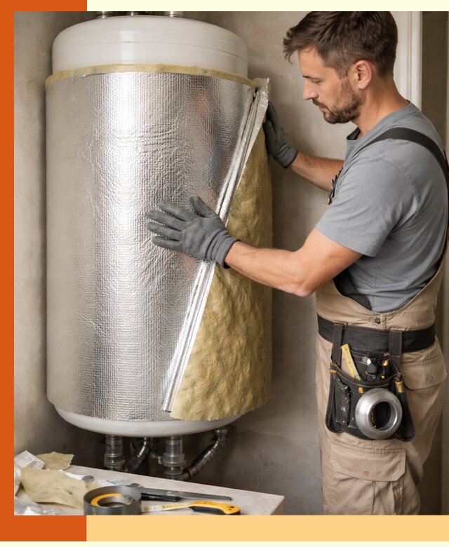 Утепление бойлера в Петергофе для снижения теплопотерь и экономии энергии