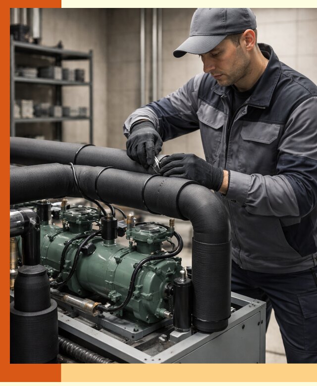 Утепление холодильного агрегата и теплоизоляция в Петергофе