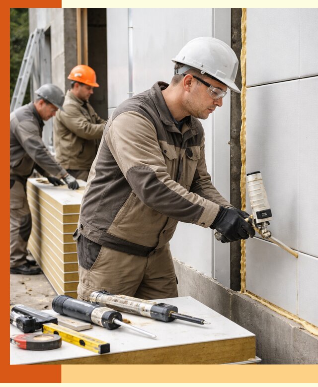 Утепление сэндвич-панелей пенополиуретаном в Петергофе