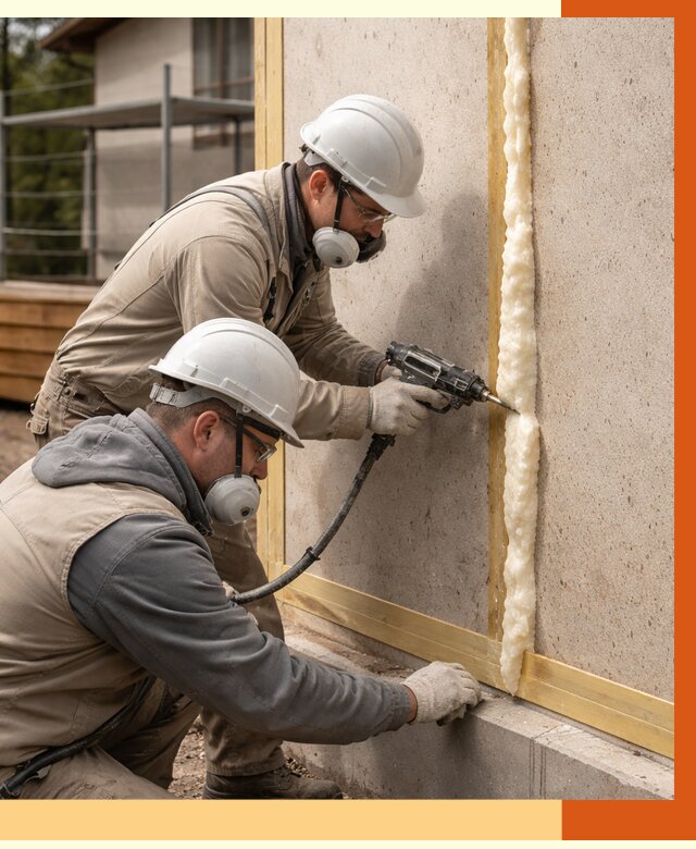 Утепление сип панелей ППУ в Петергофе от 5021 руб. под ключ | ТепломастерПтф