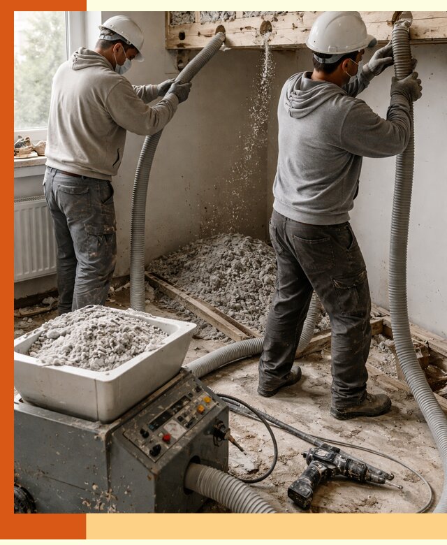 Заполнение пустот перекрытий пеной и наполнителями в Петергофе