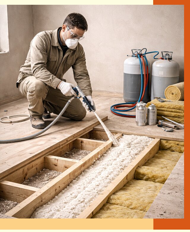 Заполнение полостей межэтажного перекрытия в Петергофе от 4394 руб. | ТепломастерПтф