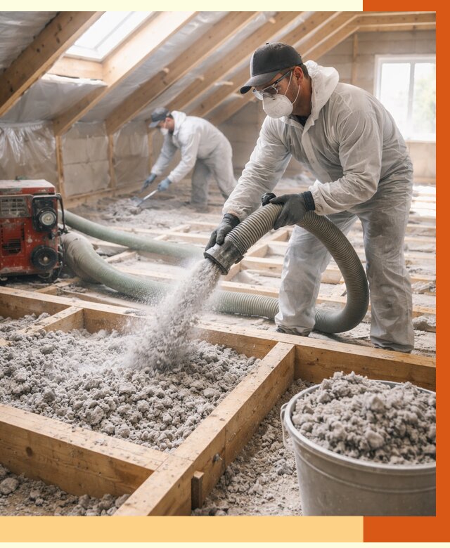 Утепление эковатой в Петергофе от 3086 руб./м2 — монтаж и задувка | ТепломастерПтф