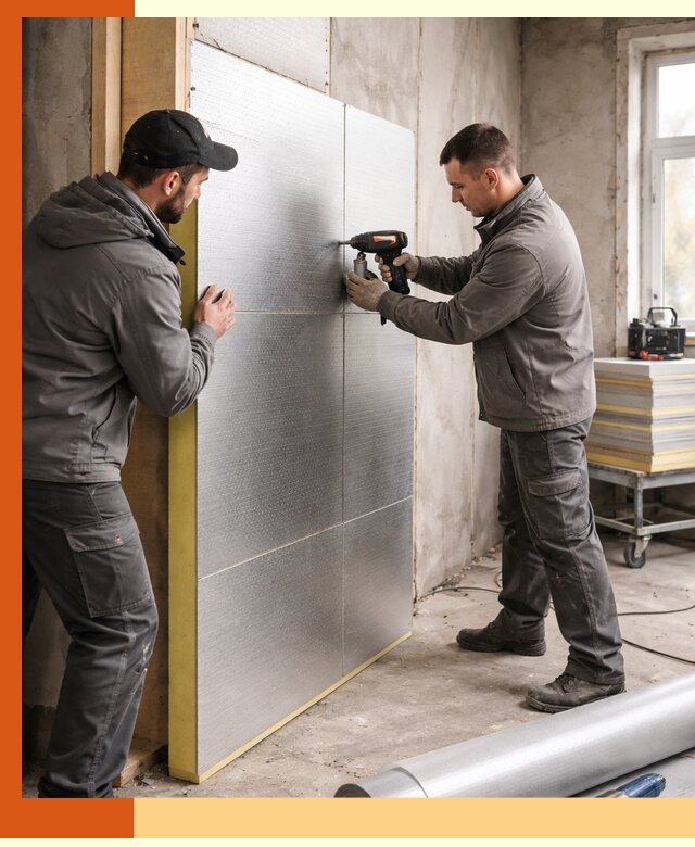 Утепление PIR панелями домов и зданий в Петергофе