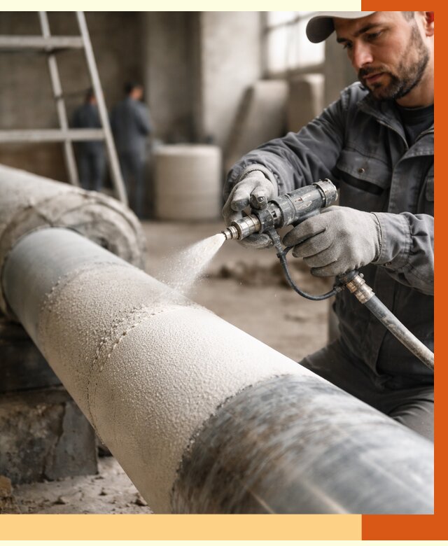 Утепление труб жидкой теплоизоляцией в Петергофе от 7846 руб. под ключ | ТепломастерПтф