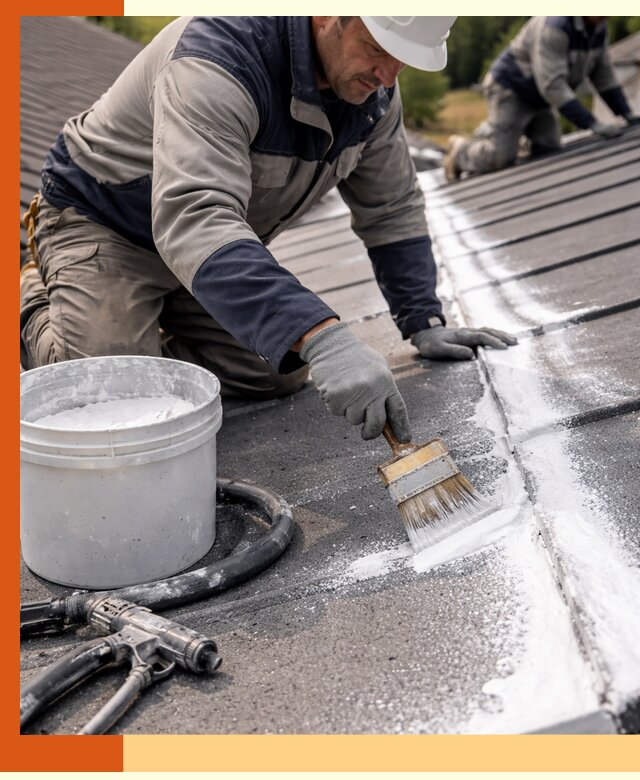 Утепление кровли жидкой теплоизоляцией в Петергофе