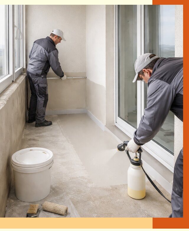 Утепление балкона жидкой теплоизоляцией в Петергофе от 6015 руб./м2 | ТепломастерПтф