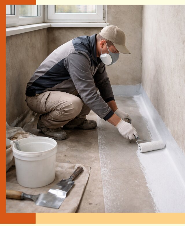 Утепление балкона жидкой теплоизоляцией в Петергофе