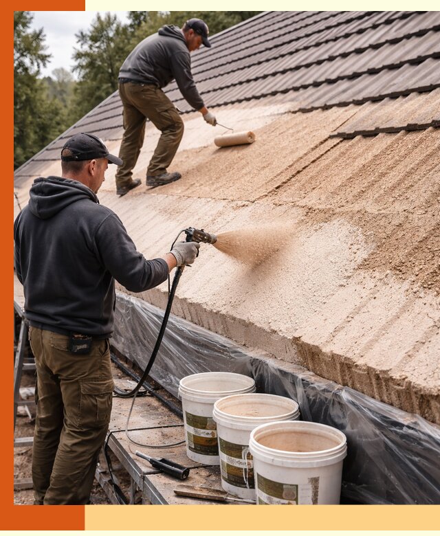 Утепление кровли жидкой пробкой в Петергофе для домов и зданий