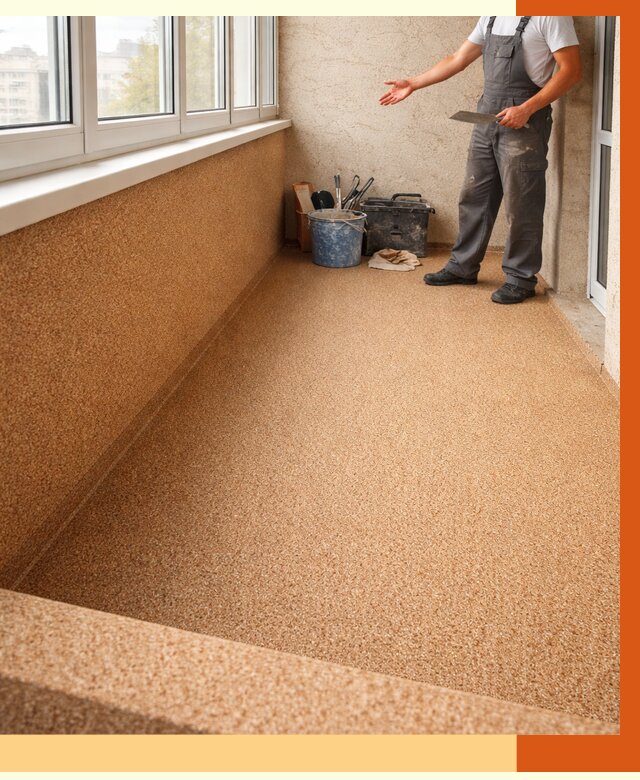 Утепление балкона жидкой пробкой в Петергофе от 3818 руб/м² под ключ | ТепломастерПтф