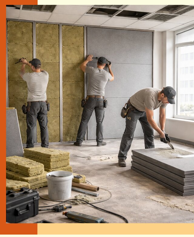 Профессиональная шумоизоляция офисов в Петергофе для комфорта сотрудников