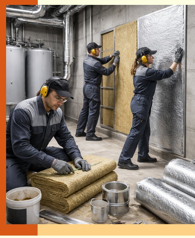 Шумоизоляция котельной в Петергофе: профессиональный монтаж и материалы