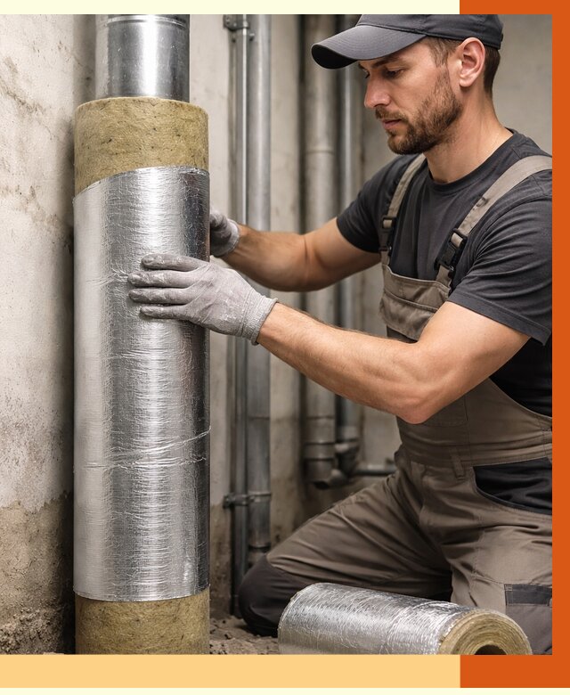 Шумоизоляция труб в Петергофе от 1255 руб. — шумоподавление и звукоизоляция труб | ТепломастерПтф