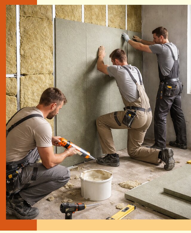 Профессиональная шумоизоляция стен в Петергофе для квартир и домов