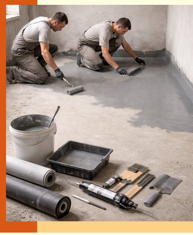 Гидроизоляция пола в Петергофе — надежная защита от влаги и протечек