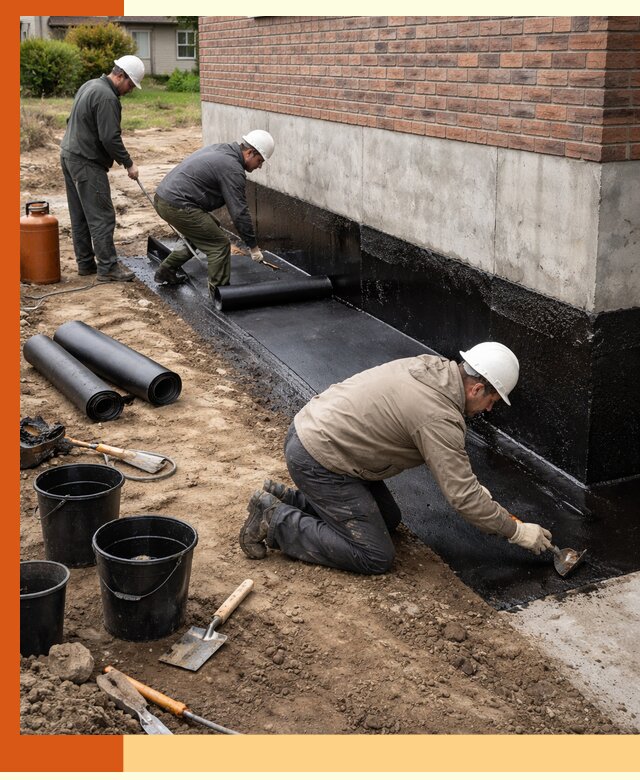 Гидроизоляция фундамента в Петергофе: надежная защита строений