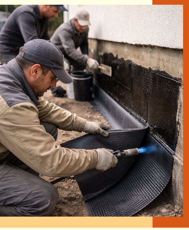 Гидроизоляция цоколя и отмостки в Петергофе от 8892 руб. — ТепломастерПтф