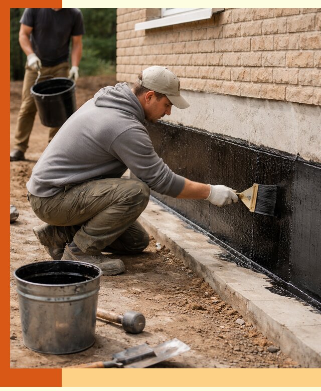 Гидроизоляция цоколя домов и зданий в Петергофе эффективными методами
