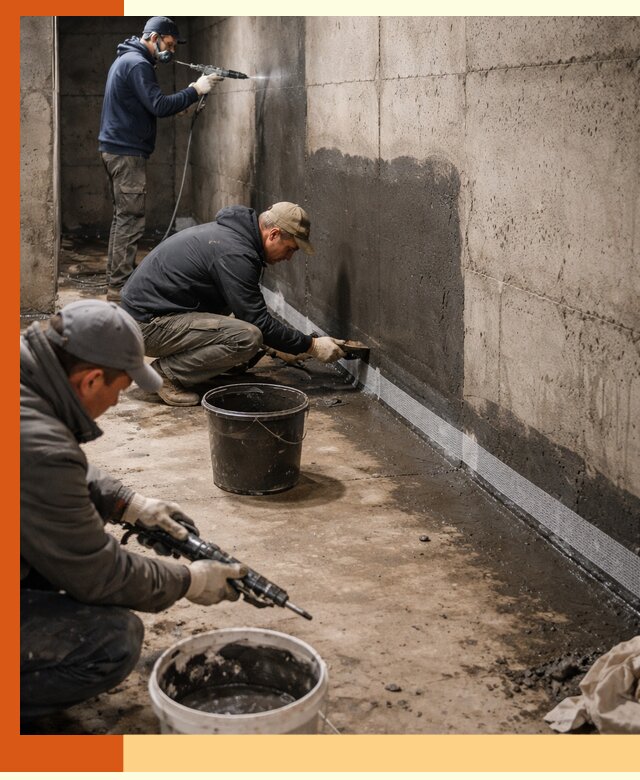 Гидроизоляция подвала в Петергофе — комплексная защита от влаги