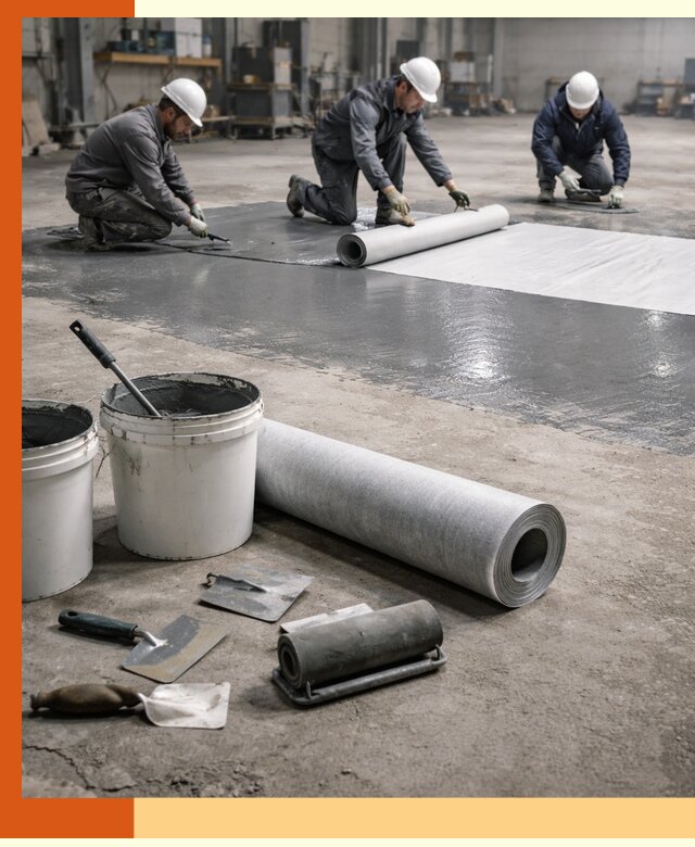 Гидроизоляция промышленного пола в Петергофе — защита и долговечность