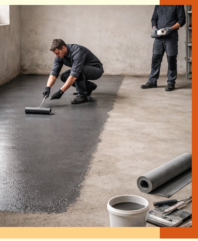 Гидроизоляция гаражного пола в Петергофе от 3661 руб./м² — ТепломастерПтф профессионально