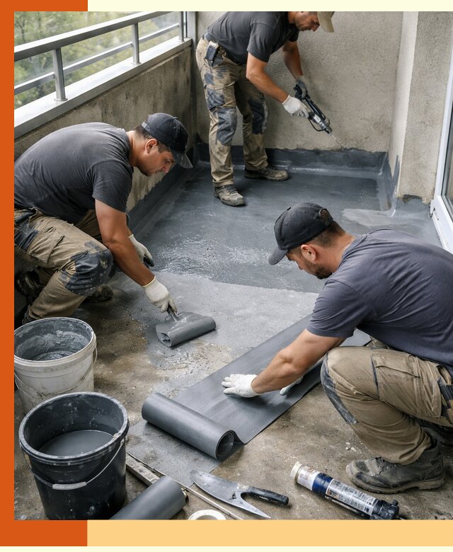 Гидроизоляция балкона в Петергофе: надежная защита от протечек