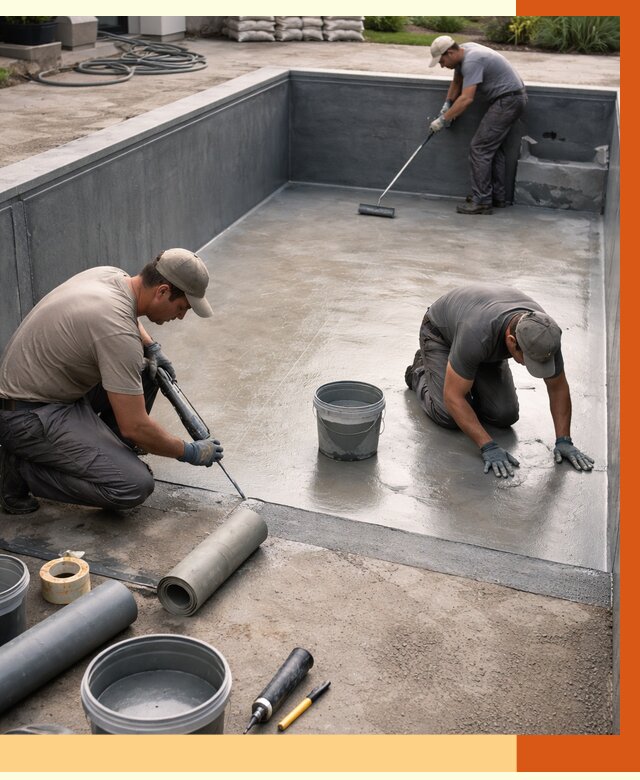 Профессиональная гидроизоляция бассейна в Петергофе от 6800 руб. за м2 | ТепломастерПтф