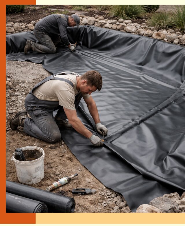 Гидроизоляция пруда в Петергофе: надежная защита и герметизация