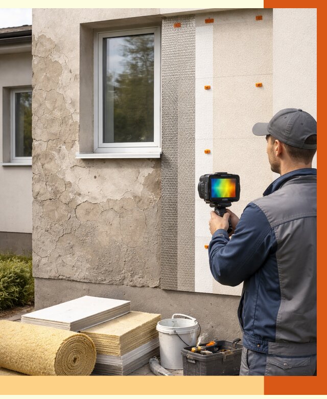 Тепловизионное обследование фасада в Петергофе от 4707 руб. под ключ | ТепломастерПтф