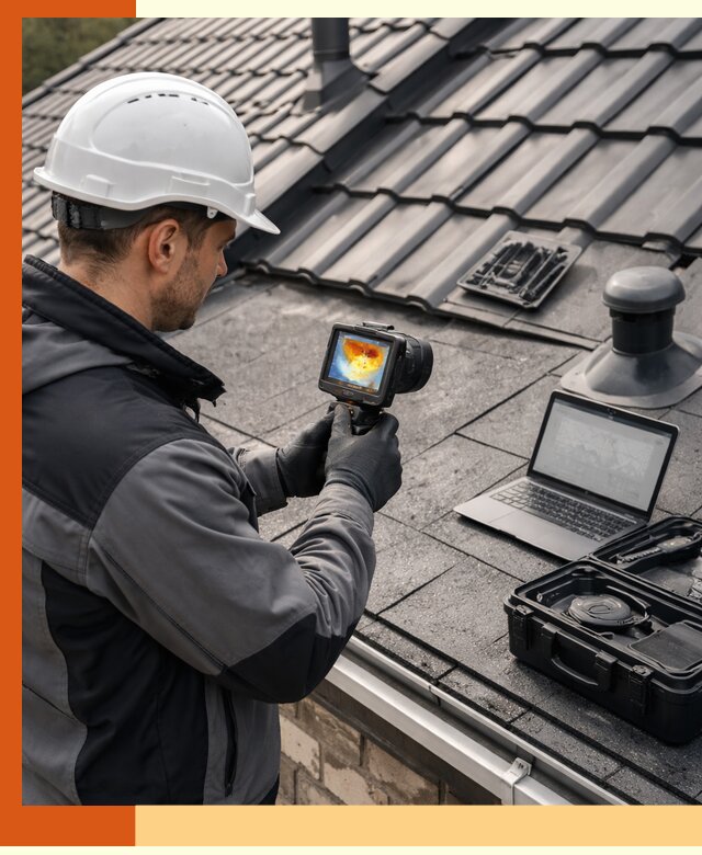 Тепловизионное обследование кровли в Петергофе для выявления дефектов