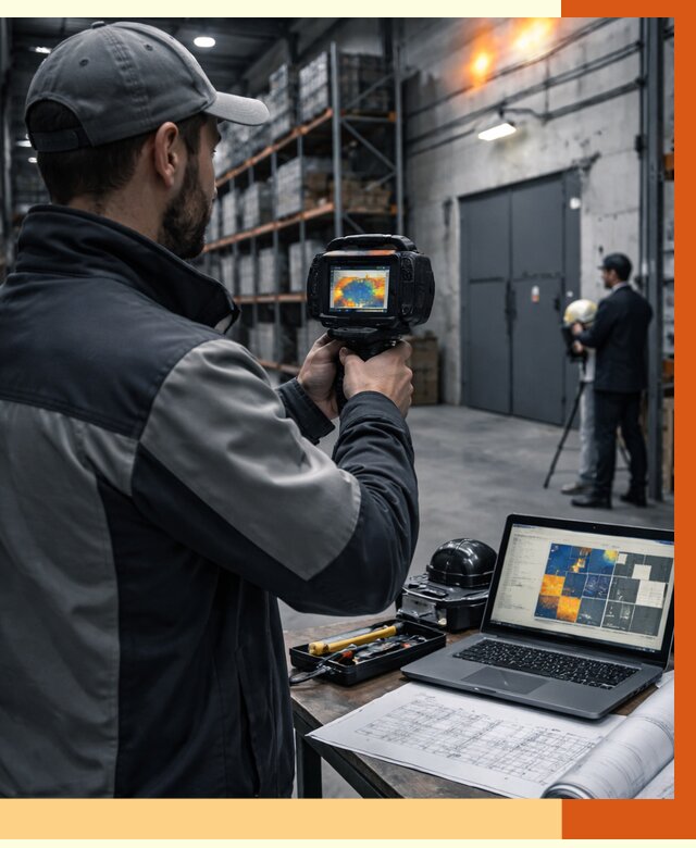 Тепловизионное обследование склада в Петергофе от 6800 руб. | ТепломастерПтф