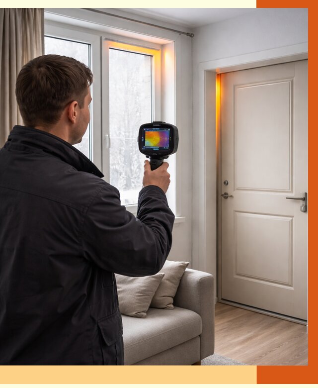 Тепловизионное обследование окон и дверей в Петергофе от 4707 руб. | ТепломастерПтф