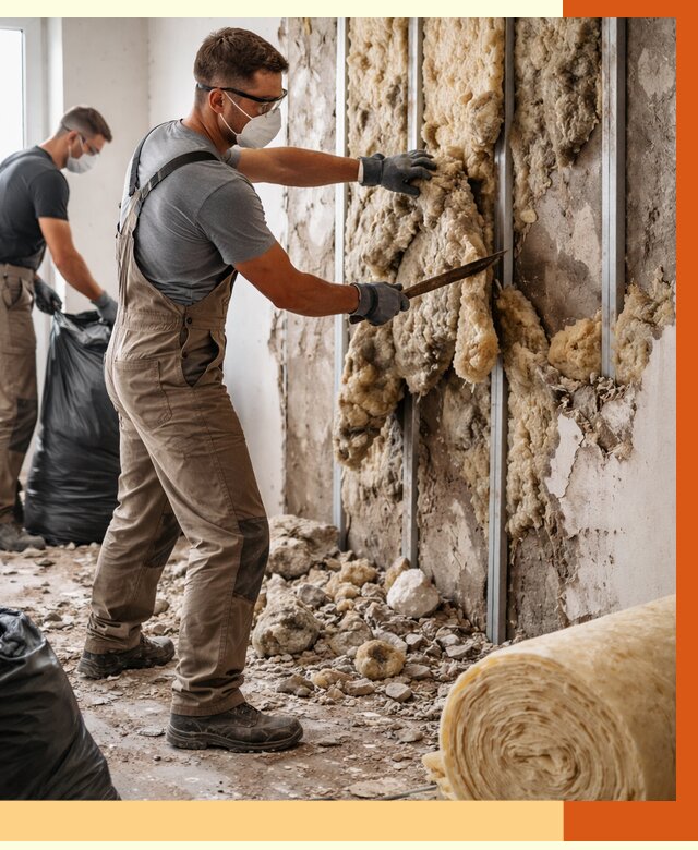 Демонтаж старого утеплителя в Петергофе от 3661 руб. — работы под ключ | ТепломастерПтф