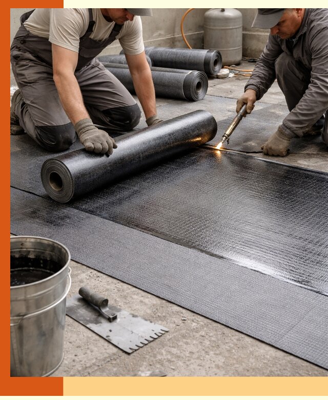 Монтаж гидроизоляционной мембраны в Петергофе для зданий и конструкций