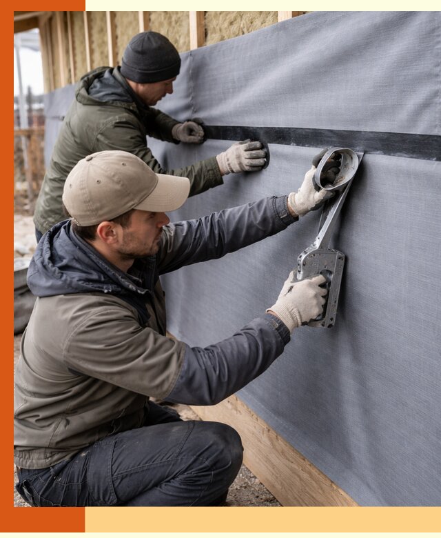 Монтаж ветроизоляции зданий и конструкций в Петергофе