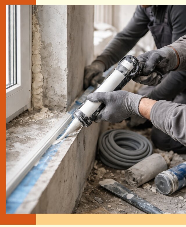 Герметизация стыков и примыканий зданий в Петергофе