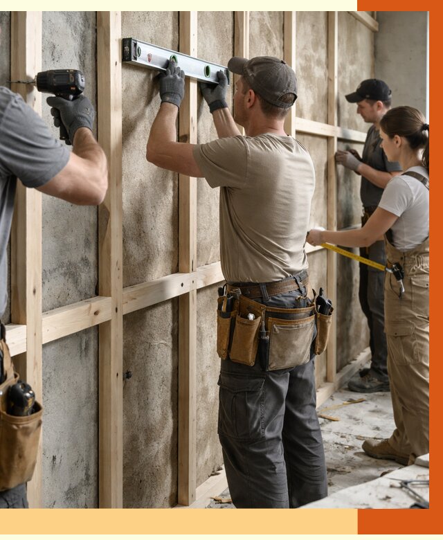 Монтаж обрешетки под утепление в Петергофе от 1203 руб/м² | Заказать у ТепломастерПтф