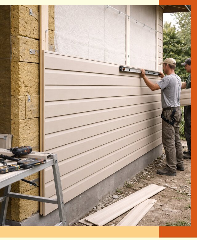 Монтаж сайдинга после утепления в Петергофе от 1935 руб. — обшивка и облицовка | ТепломастерПтф