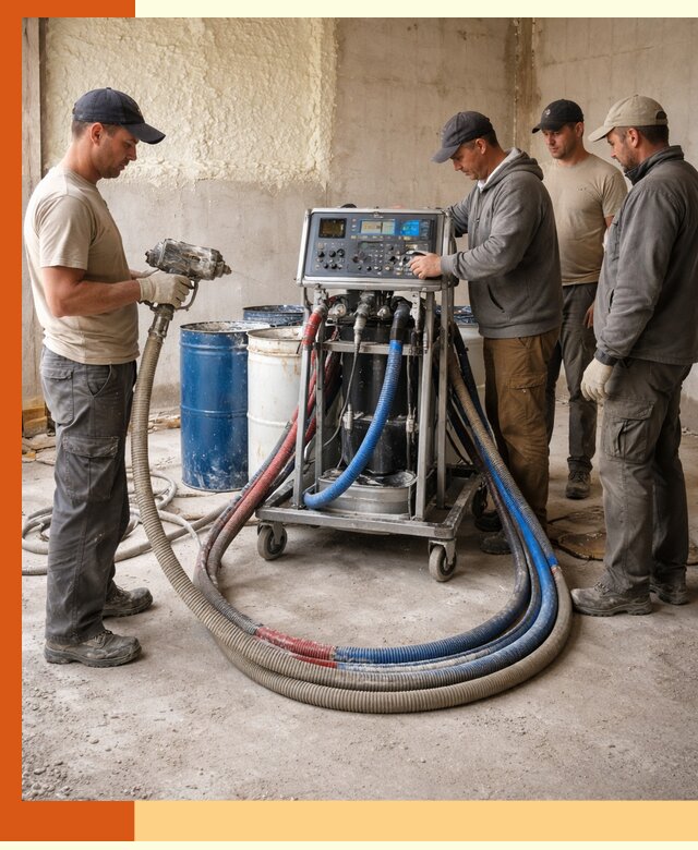 Аренда установки для напыления ППУ в Петергофе на выгодных условиях